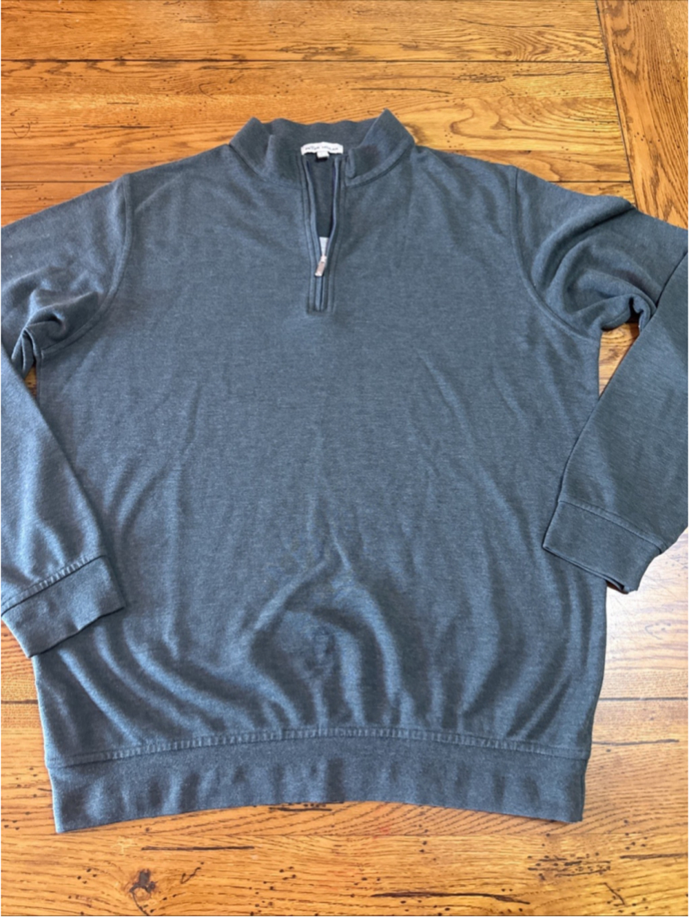 Peter Millar Cotton 1/4 Zip Mens Medium Gree Long Sleeve Pullover Sweatshirt N19